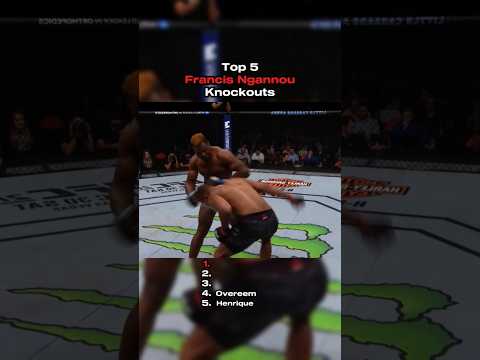 Top 5 Francis Ngannou KNOCKOUTS🔥🥊 #ufc #mma #combatsports #shorts