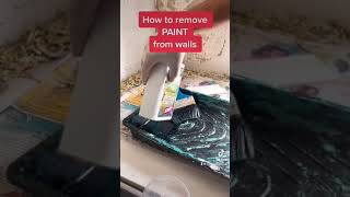 How to remove paint from walls | Stripping wall paint #shorts #DIY #homeproject #paintremoval