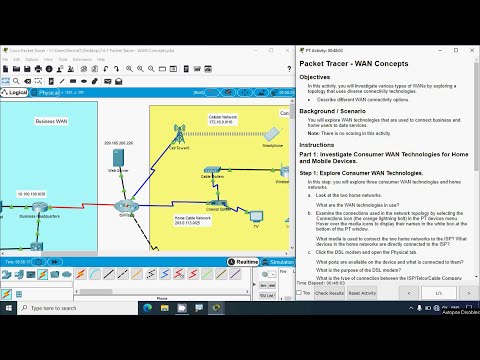 7.6.1 Packet Tracer - WAN Concepts