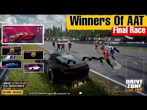 Winners of Max CP Atria | 8000 DZO | 6000 DZO | Drive Zone Online: Final Race Angry Atria Tournament