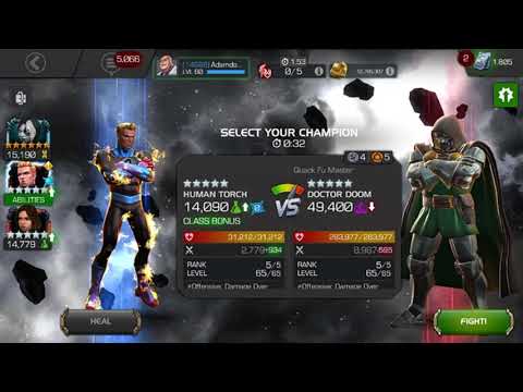 Alliance War t4 doom boss one shot with Hunan Torch