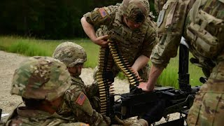 US Marines conduct live-fire qualifications with the M2A .50 caliber heavy machine gun