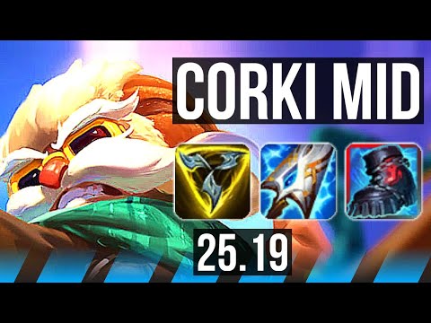 CORKI vs SYNDRA (MID) | 15/2/7, Godlike | EUW Master | 25.19