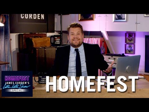 James Corden Kicks Off #HomeFest from His Garage