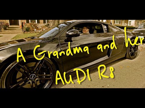 75 Year Old Mom goes for a cruise in An Audi R8