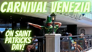 Our First Sea Day on the Carnival Venezia on St Patrick's Day and Vintage Pop!