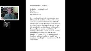 Holocaust Introduction, On Judaism and Historical Antisemitism