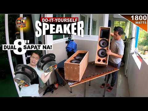 Dual 8" DIY 1800w Speaker 😱Kala ko Mahina! Good for Videoke, Music, Gaming Speaker SetUp @aleksondiy