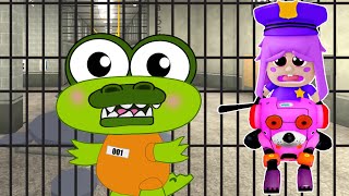 Crocky Escapes Polly's Prison - Crocky Plays Roblox Barrys Prison Update
