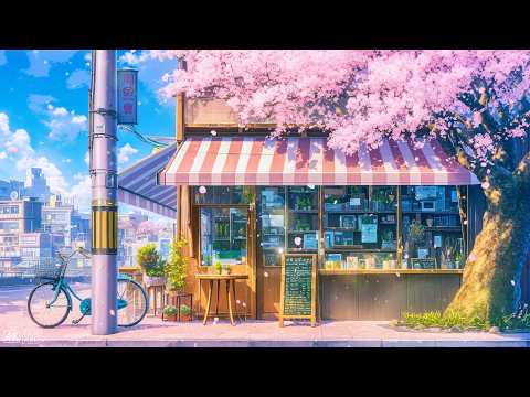 Cherry Blossom Café Ambience 🌸 Japanese Lofi Beats 🌸 Spring Morning Lofi To Start Your Day Right