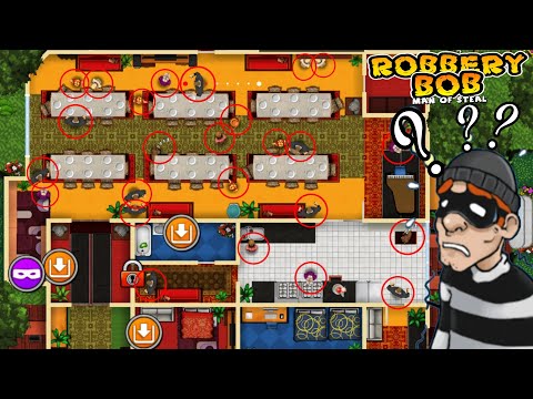 Robbery Bob #29 Use Two Super Thieves - Rotten Donut - Wind-up Toy - Teleport Mine - Bonus