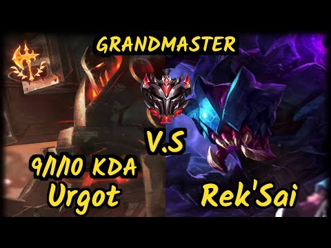 SN Ic0nic (URGOT) vs REK'SAI - 9/1/10 KDA JUNGLE GAMEPLAY - NA Ranked GRANDMASTER