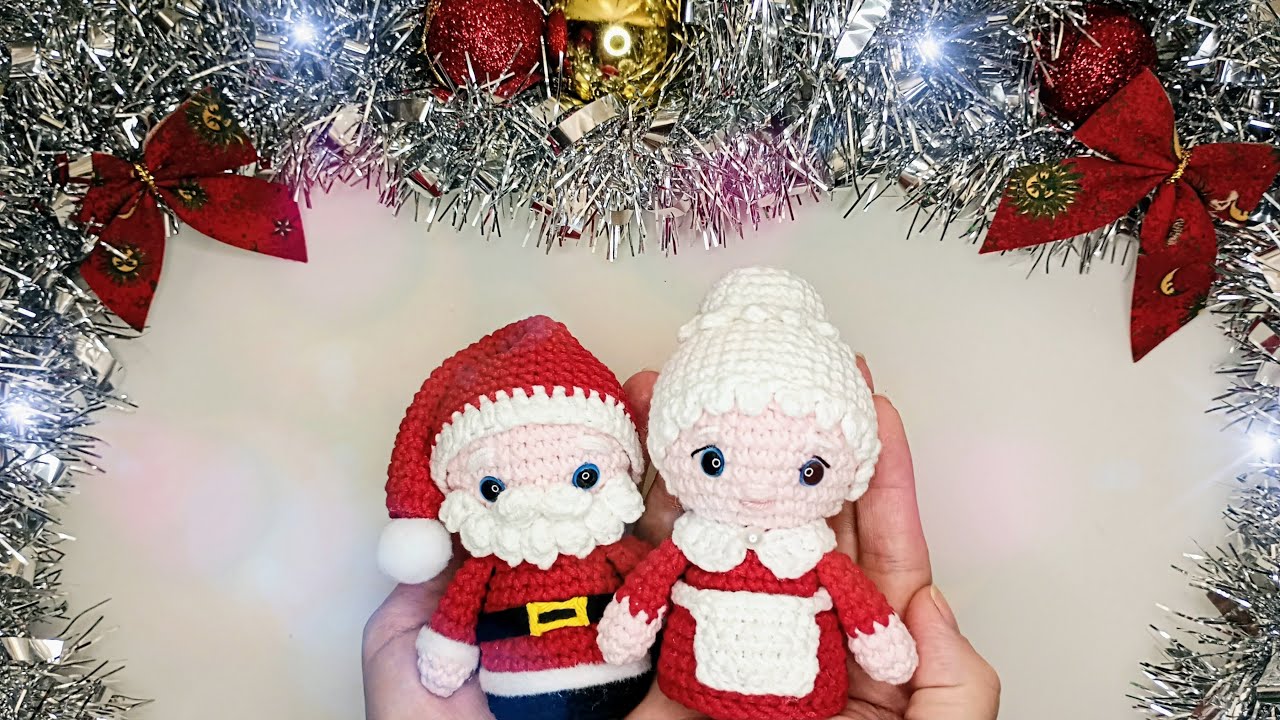 Amigurumi crochet Christmas ornament | Santa and Mama Claus | 🎅🏼🤶