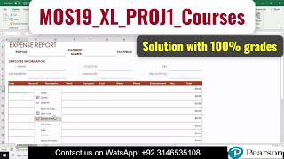 MOS19_XL_PROJ1_Courses | MOS19 XL PROJ1 Courses | mos19 xl proj1 courses #mos19xlproj1 #Proj1Courses