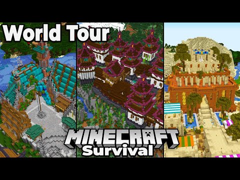 Touring my 4 year old Minecraft 1.16 Survival World with @SmallishBeans  World Tour and Download