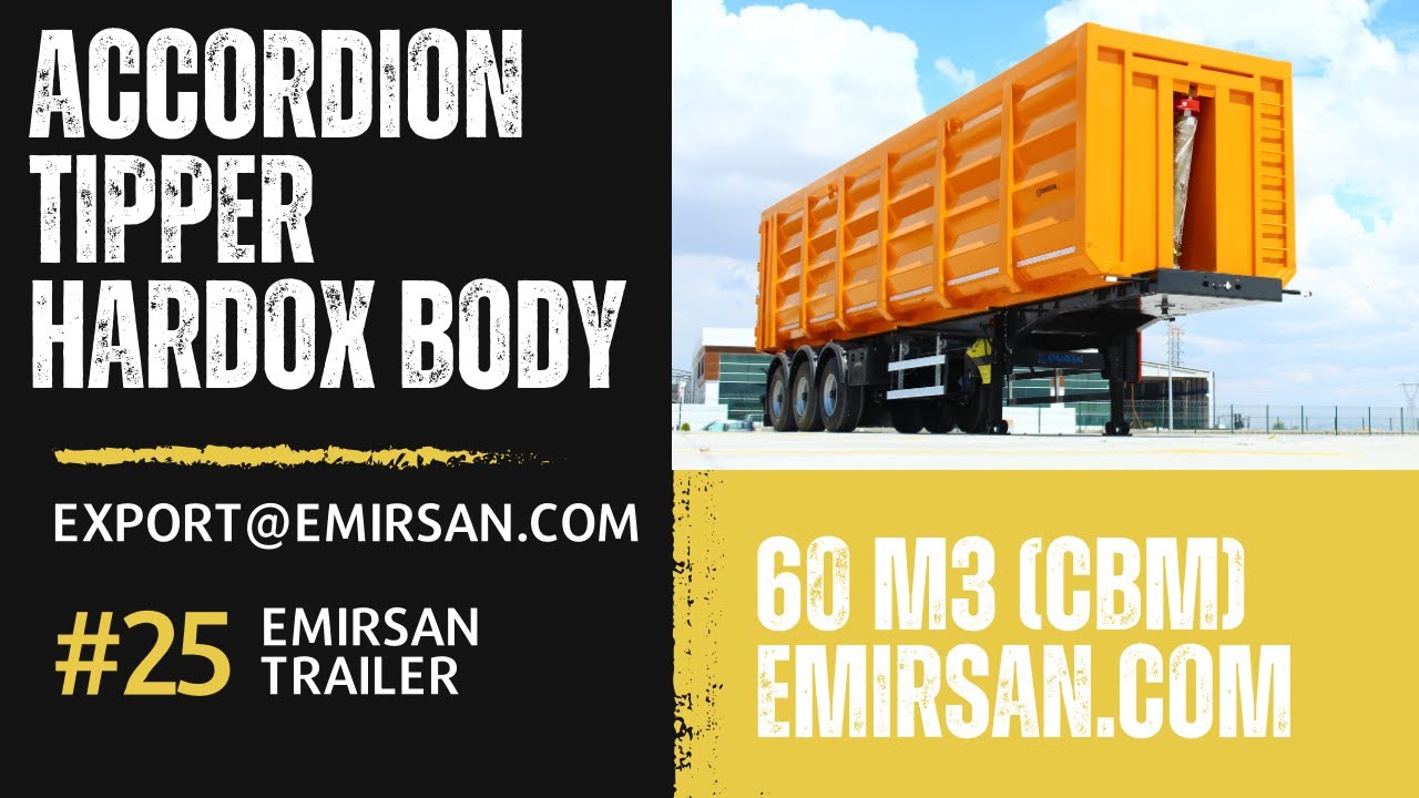 60 m³ Steel Tipper Trailer for Grain & Scrap Metal