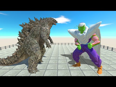 PICOOLO VS GODZILLA 2021 AT BUILDING - Animal Revolt Battle Simulator