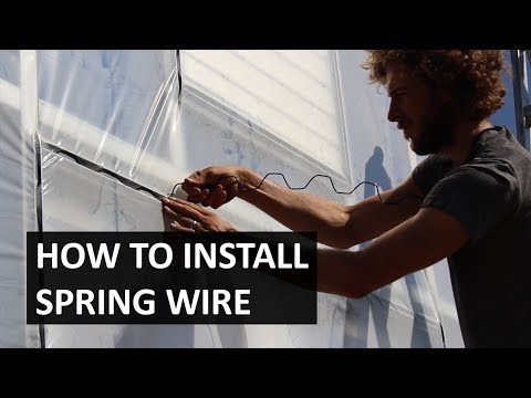 Installing Spring Wire Lock Channel for Greenhouse Plastic