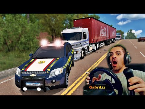 BATI NA TRASEIRA DA VIATURA DA PRF - Vida de Caminhoneiro #238 - Euro Truck Simulator 2