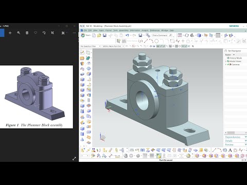 NX CAD | Part & Assembly Design | Tutorial # | Plummer Block Assembly