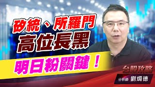 矽統、所羅門 高位長黑，明日粉關鍵！｜台股攻略｜劉烱德 (圖)