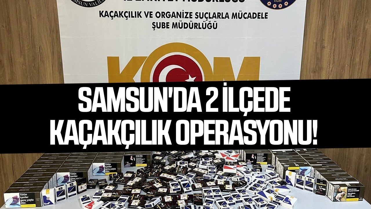 Samsun'da 2 ilçede kaçakçılık operasyonu!