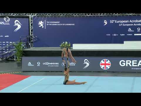 Abi Read & Evie Jaggers (GBR) - 2025 ACRO European Champions, Junior Women's Pairs all Around