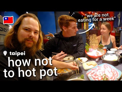 Americans and Aussies First Ever Hot Pot In TAIPEI!