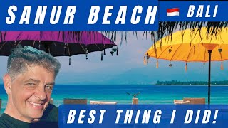 SANUR BEACH • BALI 2025 • travel tips and complete bicycle tour!  Best in Bali beach!