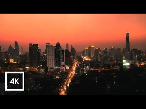 Bangkok, Thailand Soundscape and Sunset (City Sounds)