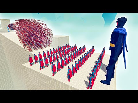 100x SUPERMAN + BATMAN vs EVERY GOD - 🏹Totally Accurate Battle Simulator TABS