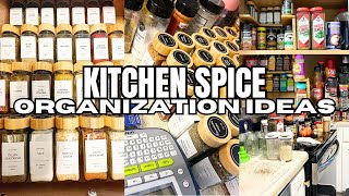 I REMEMBER WHEN WE ONLY HAD SALT & PEPPER! - KITCHEN SPICE ORGANIZATION IDEAS - DRAWER AND CABINET