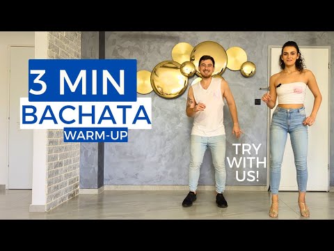 3 MIN BACHATA WARM UP - For All Level Dancers | Watch & Follow!