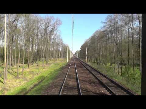 Odcinek Katowice - Zebrzydowice z tyłu pociągu EIC Polonia