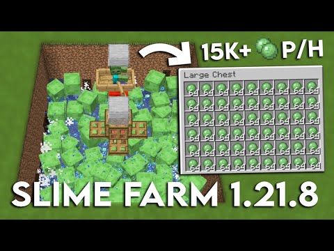 NEW MINECRAFT EASY SLIME FARM 1.21.10 TUTORIAL