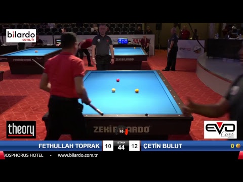 FETHULLAH TOPRAK & ÇETİN BULUT Bilardo Maçı - 2018 ERKEKLER 2.ETAP-1.Ön Ön Eleme