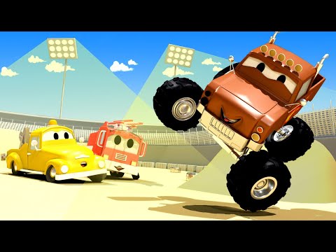 Trenuletul Troy - Monstertruckul Marley le arata masinutelor ce stie sa faca - Desene pentru copii