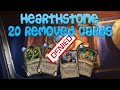 Hearthstone 20 cards that were removed 