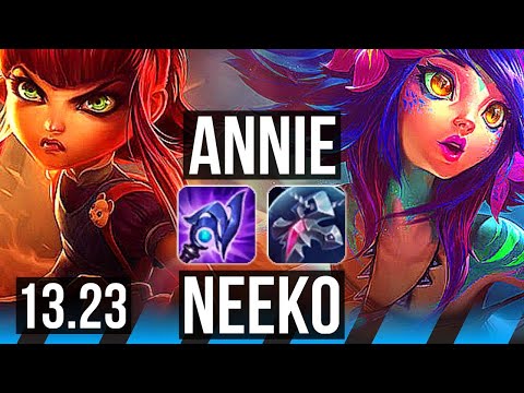 ANNIE vs NEEKO (MID) | 3.9M mastery, 2600+ games, 2/1/9 | KR Master | 13.23
