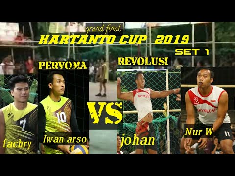Grand final HARTANTO CUP 2019,PERVOMA VS REVOLUSI set 1 full bintang  fahri, arso,nur W