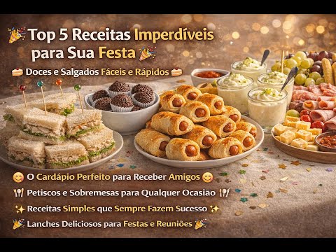 ✨ Receitas Simples que Sempre Fazem Sucesso ✨Receitas Fáceis para Festas Irresistíveis!