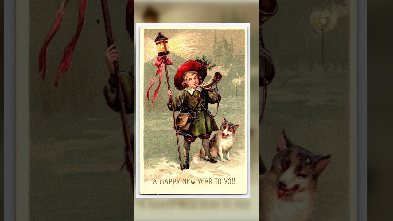 New Year Greetings, Divided Back Postcard, Janesville WI, 1910 Video