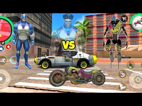 Roadster Rope Hero Vs Bike transformer New Race 😱| Rope Hero Vice Town | New Update | Gamer Blasty