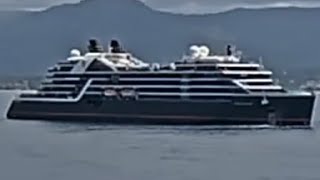 Cruise ship MV Seabourn venture leaving Ajaccio