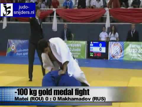 Judo 2009 Antalya: Daniel Matei (ROU) - Zafar Makhmadov (RUS) [-100kg] final.