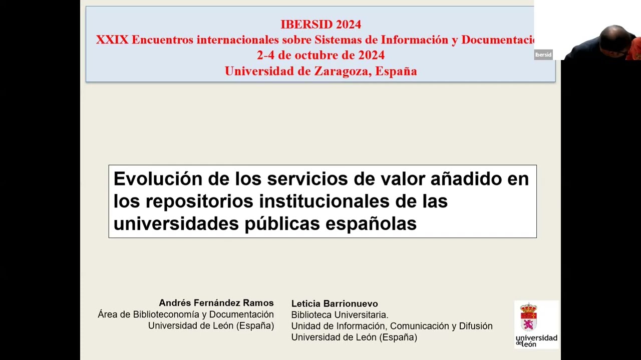 Evolución de servicios de valor añadidos en repositorios institucionales | Andrés Fernández Ramos
