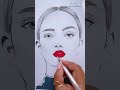 How to Draw Lips Easily  #CreativeArt  #Shorts
