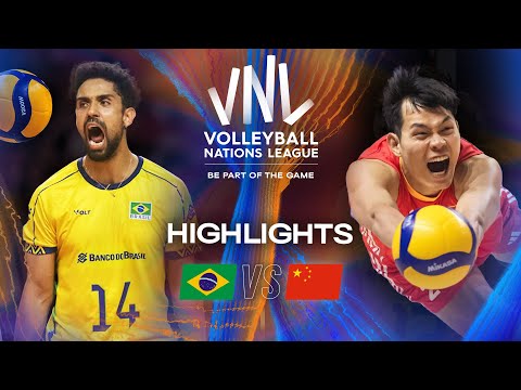 Brazil 🇧🇷 vs. China 🇨🇳 - Highlights | Week 2 | Men's VNL 2025