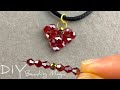 Easy Beaded Heart Tutorial Learn How To Make A Stunning Heart Necklace Using Crystals