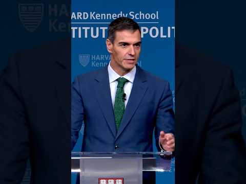 Sánchez, preguntado en Harvard por los casos judiciales de su entorno: «No son culpables» #shorts